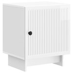 vidaXL Cabinet de chevet 2 Pièces Blanc brillant 43 x 34 5 x 50 cm