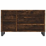 vidaXL Armoire à chaussures Chêne fumé 102x36x60 cm Bois d'ingénierie