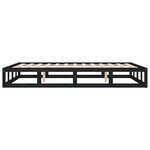 vidaXL Cadre de lit sans matelas noir 120x200 cm bois massif