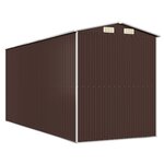 Vidaxl abri de jardin marron foncé 192x440x223 cm acier galvanisé