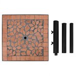 vidaXL Base de parasol terre cuite carré 12 kg