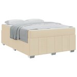 vidaXL Cadre de lit avec matelas Crème 160 x 200 cm tissu