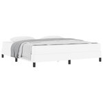 vidaXL Cadre de lit avec matelas Blanc pur 180 x 200 cm tissu