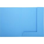 Paquet de 50 chemises imprimées 2 rabats SUPER 210 - 24x32cm Bleu clair EXACOMPTA