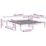 vidaXL Cadre de lit avec tables de chevet Blanc 200 x 200 cm Blanc