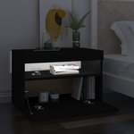 vidaXL Tables de chevet avec lumières LED 2 Pièces noir 60x35x40 cm