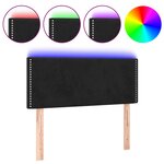 vidaXL Tête de lit à LED Noir 90x5x78/88 cm Velours