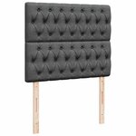 vidaXL Cadre de lit ottoman avec matelas gris foncé 120x200cm tissu