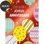 Grande carte anniversaire c'est la fête - draeger paris