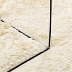vidaXL Tapis shaggy à poils longs NAVARRA crème 120x120 cm polyester