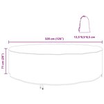 vidaXL Housse pour mobilier d'extérieur 320 x 320 x 71 cm Tissu 600D