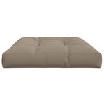 vidaXL Coussin de palette taupe 120x80x12 cm tissu