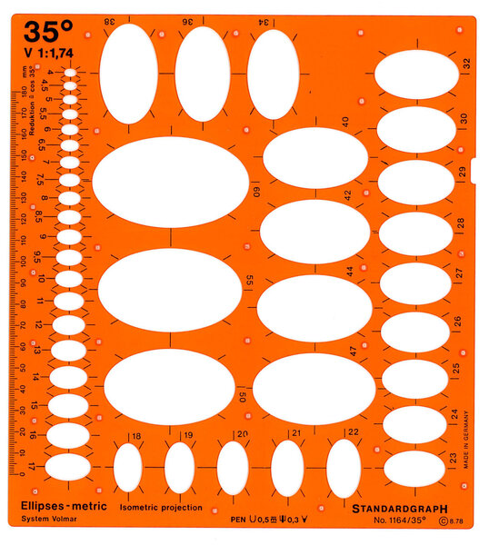 Trace ellipses 35°