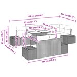 vidaXL Ensemble de canapé de jardin 9 pièces avec coussins en rattan poly noir
