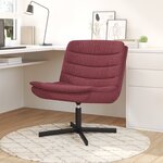 vidaXL Chaise Pivotante Rouge vin Tissu Standard Ergonomique