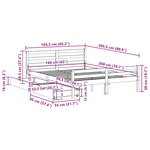 vidaXL Cadre de lit sans matelas 160x200 cm bois massif de pin