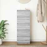vidaXL Buffet avec tiroirs sonoma gris 37 5x35x99 cm bois d'ingénierie