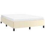 vidaXL Cadre de lit sans matelas crème 140x200 cm similicuir