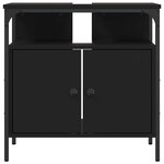 vidaXL Armoire lavabo de salle de bain noir 60x30x60 cm