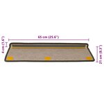 vidaXL Tapis d'escalier autocollants 30 Pièces 65x21x4 cm gris et beige