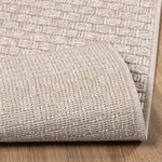 vidaXL Tapis de surface HUARTE Crème 200 x 80 cm Polyester