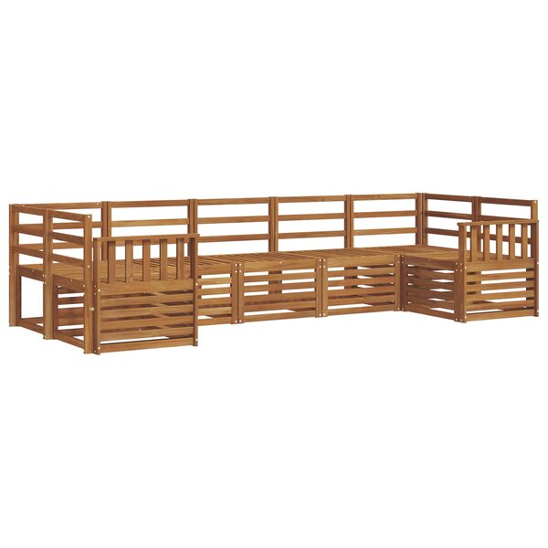 vidaXL Ensemble de canapé d'angle 7 Pièces Naturel