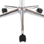 vidaXL Chaise pivotante de bureau Crème Bois courbé et similicuir