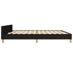 vidaXL Cadre de lit avec tête de lit Noir 200x200 cm Tissu