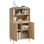 vidaXL Buffet haut Chêne sonoma 60x36x110 cm Bois d'ingénierie