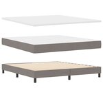 vidaXL Lit Box Spring avec Matelas Taupe  180 x 200 cm  Tissu