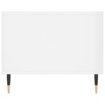 vidaXL Table basse Blanc brillant 90x50x40 cm Bois d'ingénierie