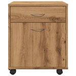 vidaXL Armoire roulante chêne artisanal 45x38x54 cm bois d'ingénierie