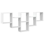 vidaXL Étagère murale blanc 159x18x66 cm bois d'ingénierie