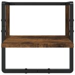 vidaXL Ensemble d'étagères murales avec barres 6 Pièces chêne fumé