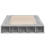 vidaXL Cadre de lit sonoma gris 120x200 cm bois d'ingénierie