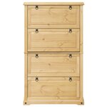 vidaXL Armoire à chaussures Corona 99x32x163 5 cm bois de pin massif