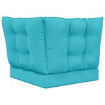 vidaXL Coussin de canapé d'extérieur 3 Pièces Turquoise Polyester