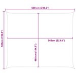 vidaXL Voile d'ombre Bleu et Blanc 6 x 5 m 100   polyester Oxford