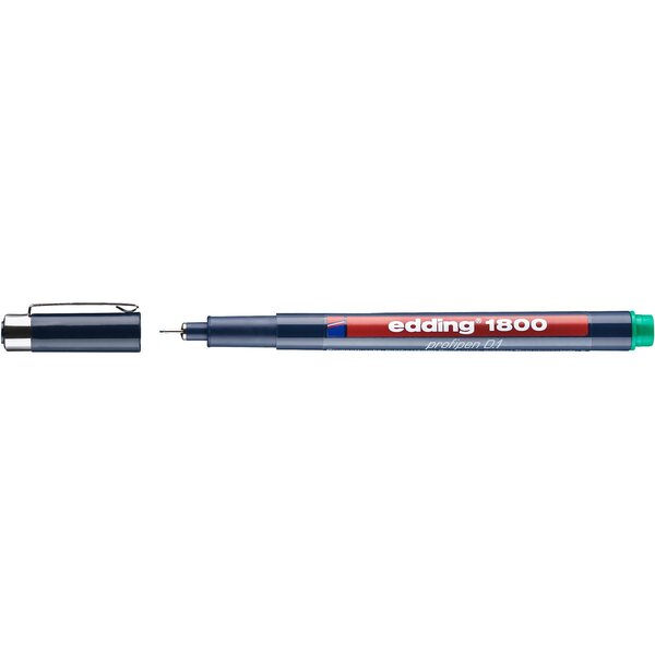 Feutre fin de précision 1800 vert (0.1) 0 25 mm x 10 EDDING