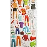 Autocollants réutilisables - Relief 3D - Vêtements Garçons
