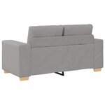 vidaXL Canapé deux places avec coussin Gris nuage tissu