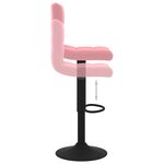 vidaXL Tabourets de bar lot de 2 rose velours