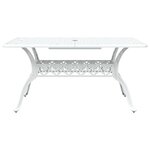 vidaXL Ensemble de salle à manger de jardin de 7 pièces en aluminium moulé blanc
