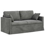 vidaXL Canapé Gris foncé 158 x 78 x 80 cm Velours