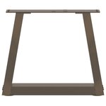 vidaXL Pieds de table basse en forme de V  2 pièces  acier naturel  40 x (30-31 3) cm