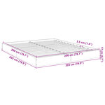 vidaXL Cadre de lit sans matelas gris béton 200x200 cm