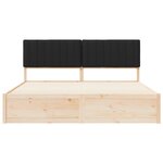 vidaXL Cadre de lit avec tête de lit rembourrée Noir 180 x 200 cm