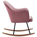 vidaXL Chaise à bascule Rose Velours