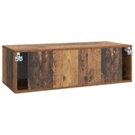 vidaXL Meuble TV mural Bois ancien 98 x 41 x 30 cm Bois d'ingénierie