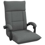 vidaXL Fauteuil de sol ajustable Gris foncé Tissu